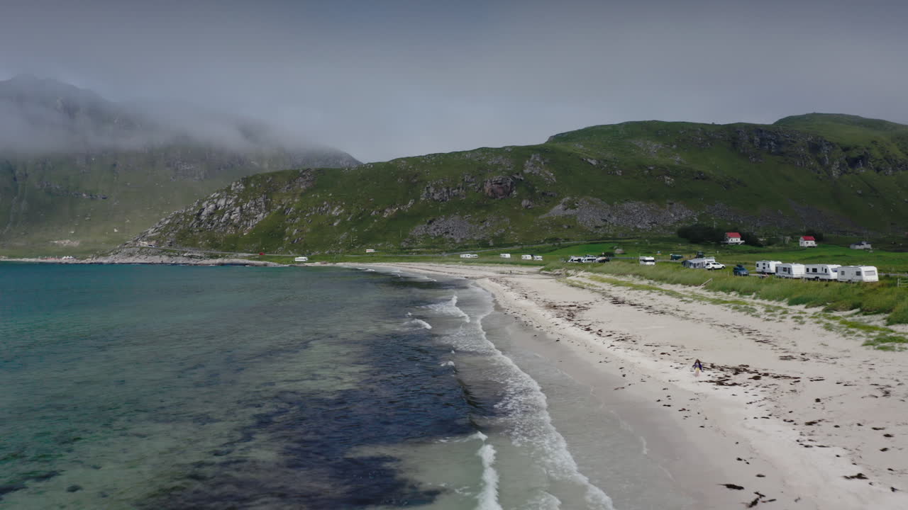 Lofoten Islands aerial landscape