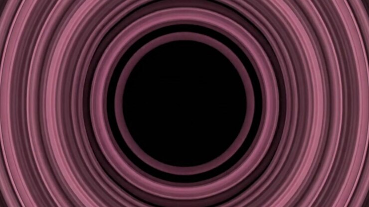 Círculos concéntricos rosas abstractos con movimiento pulsante