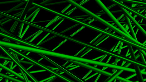 líneas verdes abstractas sobre un fondo negro