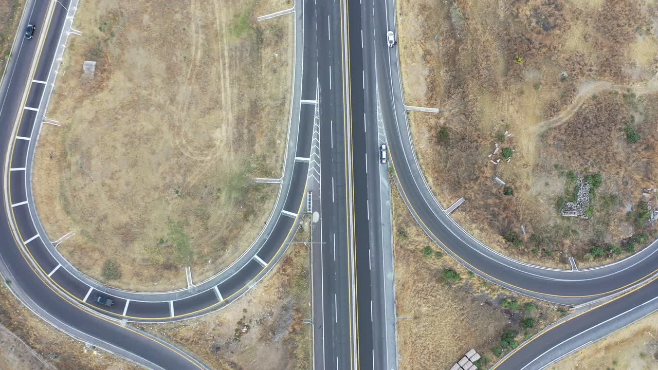 Aerial view of the road to chalco by the outdoor circuit mexiquence state of Mexico