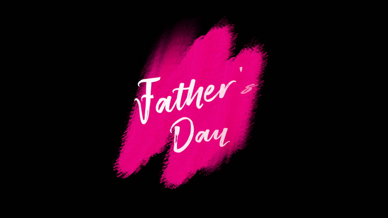 texto de introducción de animación día del padre sobre moda rosa y fondo de pincel