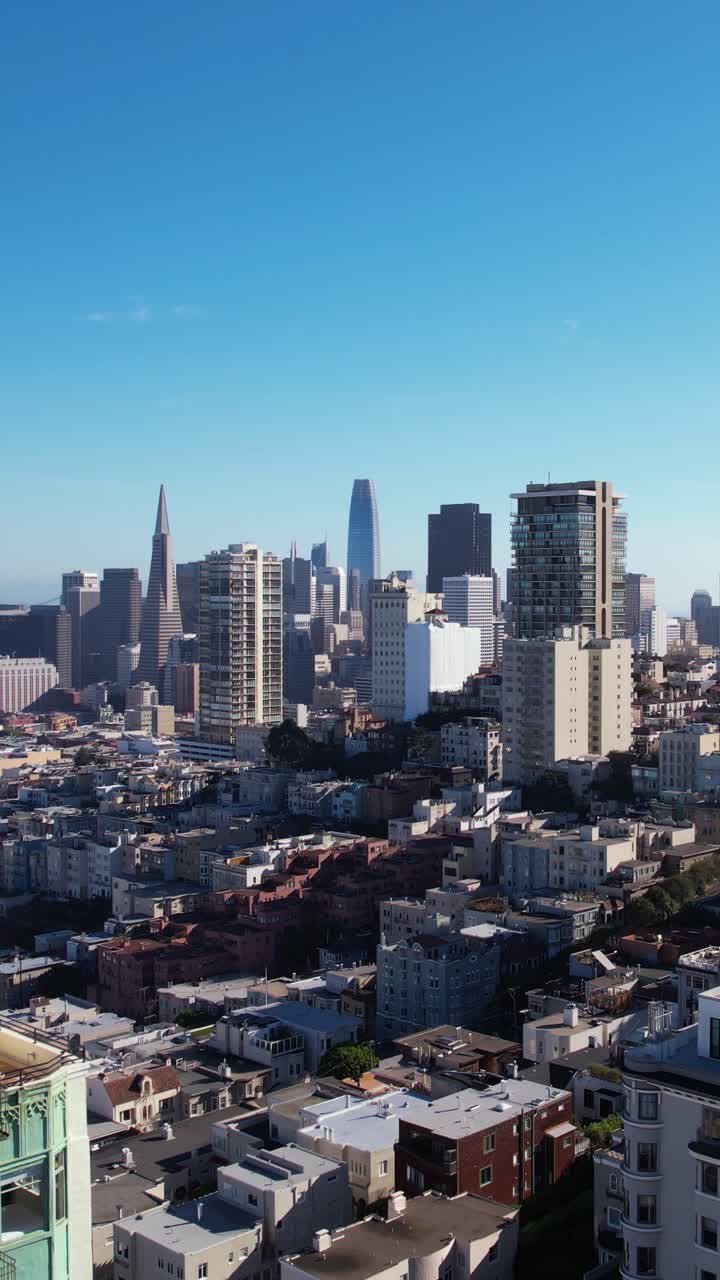 San Francisco Cityscape with Iconic Buildings Under a Clear Blue Sky