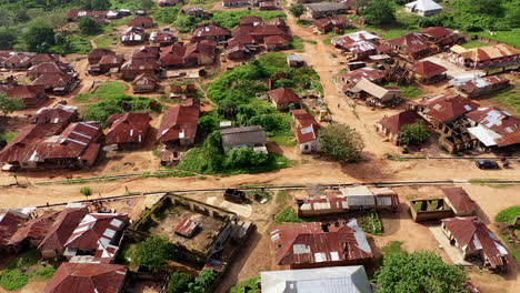 shot of a village in the western part of nigeria