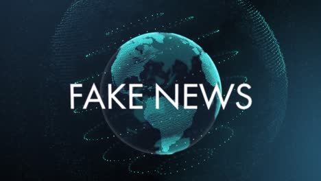 Animation-Von-Wörtern-Fake-News-Mit-Globus-Im-Hintergrund