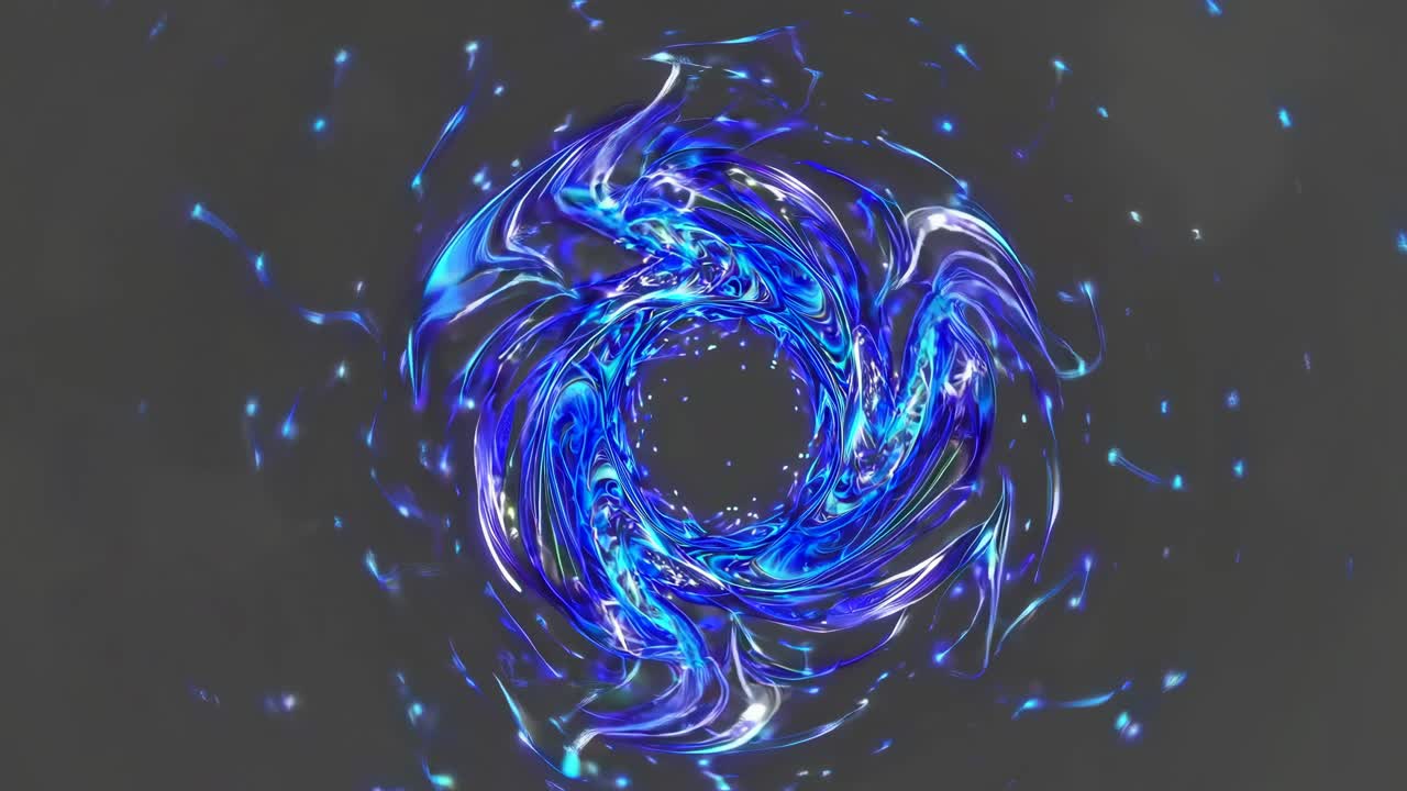 추상적인 빛나는 파란색 나선형