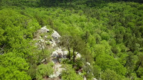 Aerial-view-of-mountains-and-rolling-hills