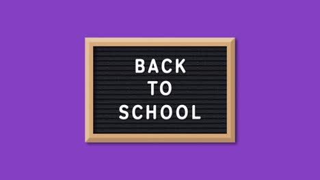 texto de regreso a la escuela en la pizarra 4k