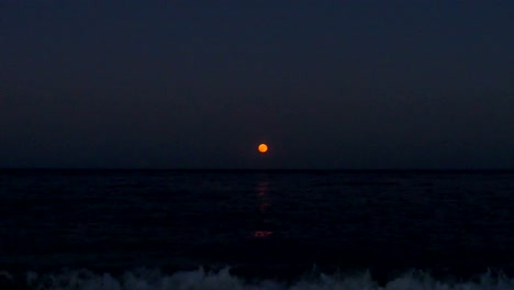 full moon over sea 4k