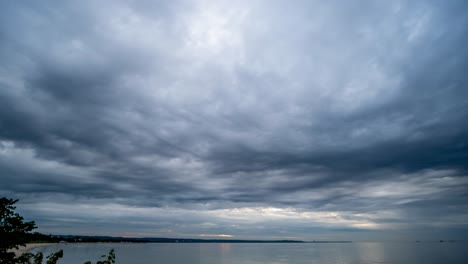 storm clouds over sea timelapse.