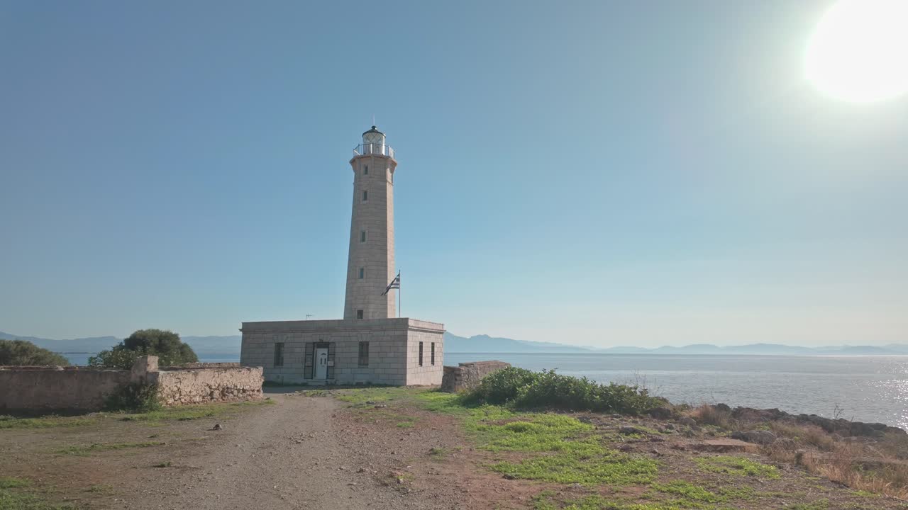 Greek wild tortoise on path to Gytheio Hellenic Navy lighthouse