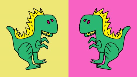 kids drawing pop art seamless background with theme of dinosaur