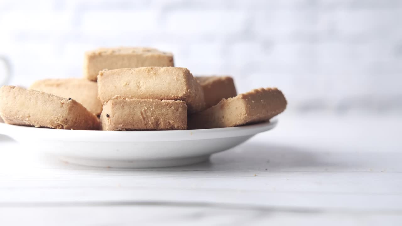 Stacked Biscuits on a Plate
