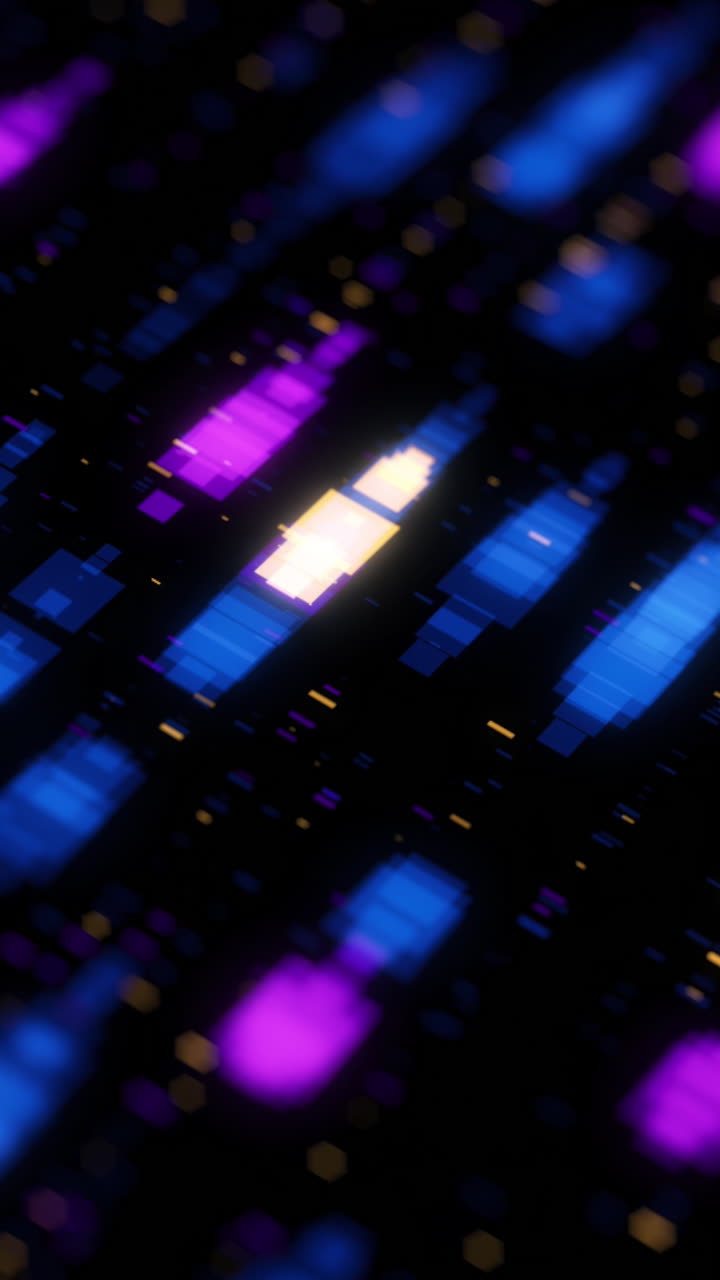 píxeles de neón brillantes abstractos