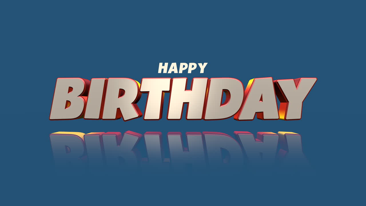 tarjeta de cumpleaños vibrante sobre agua reflectante