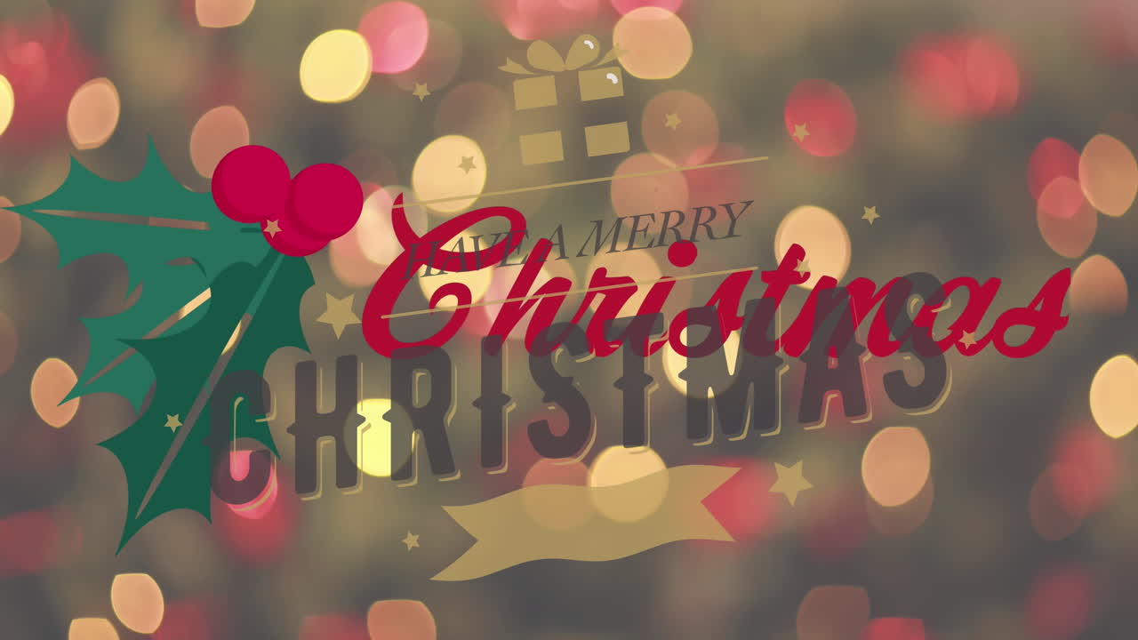 크리스마스 축하 문서의 애니메이션 크리스마스 트리와 요정 조명