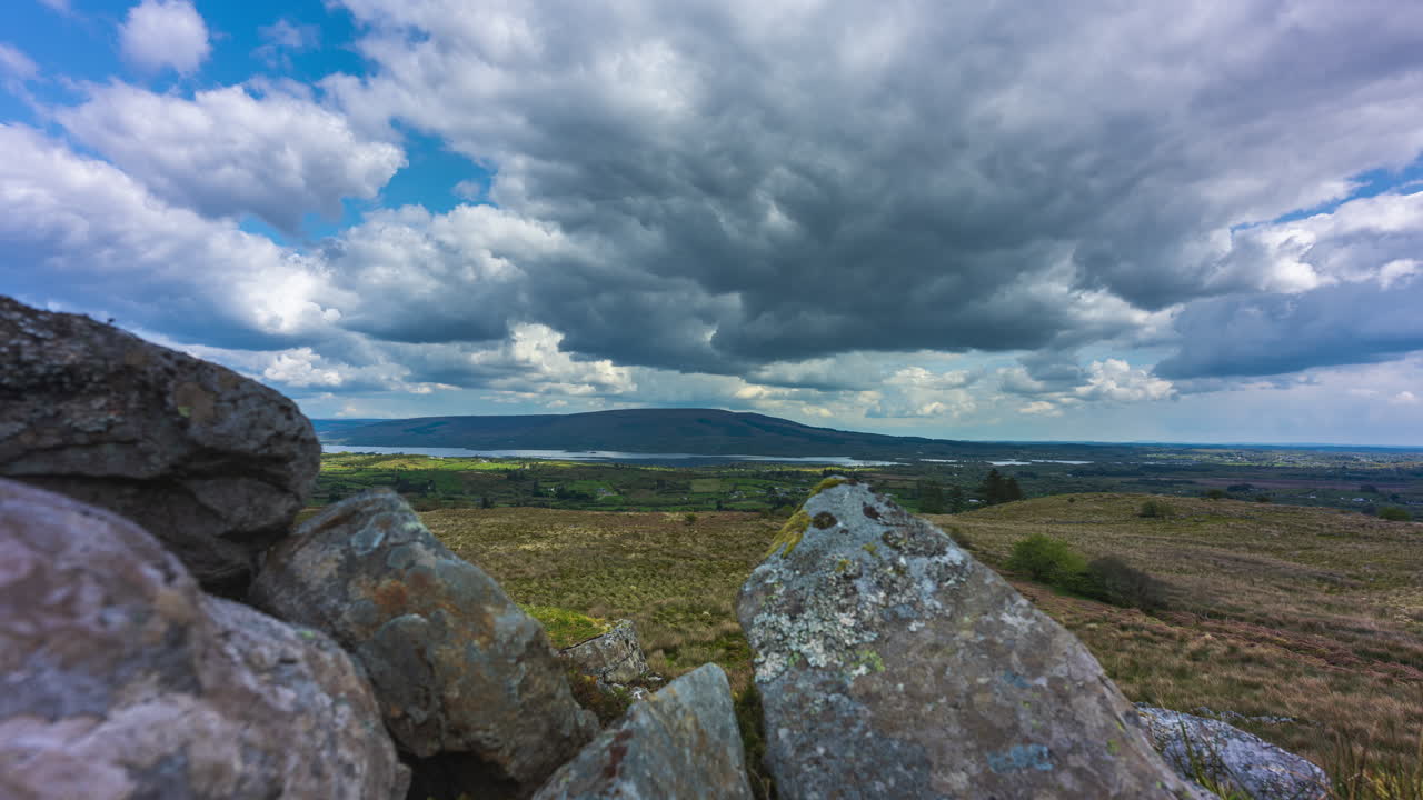 Scenic Landscape with Clouds and Mountains