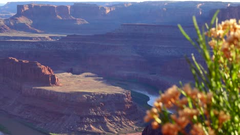 slider shot of canyons and rock formations at dead horse point