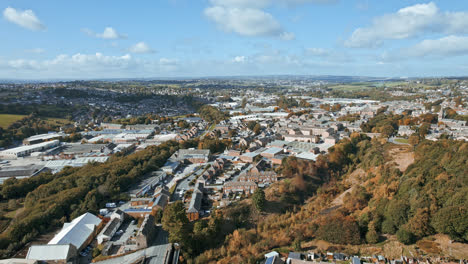 Aerial-panoramic-view-of-residential-houses-in-urban-neighbourhood