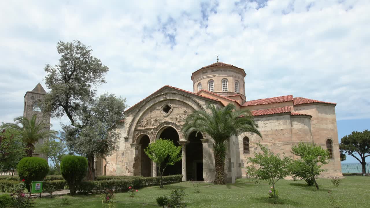 turquía trabzon hagia sophia iglesia 4k tiempo de lapso.