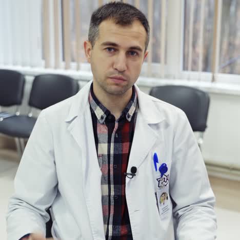doctor in his office. discussing medical issues