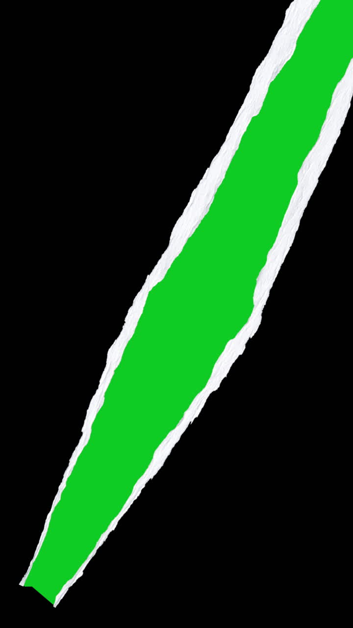Diagonal Torn Paper Reveal with Green Screen Transition
