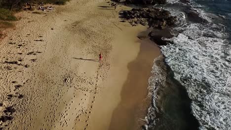 hawaii - running at the beach and following me with drone 1