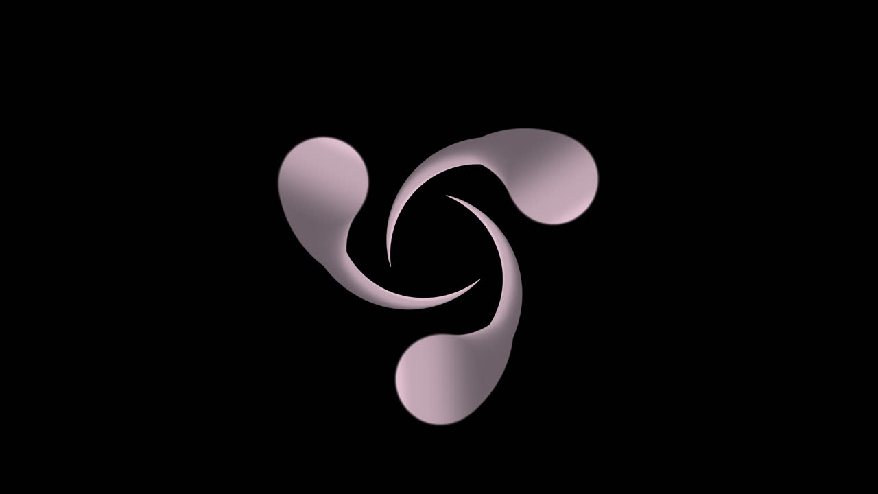 tres gotas moviéndose en un círculo creando una forma abstracta