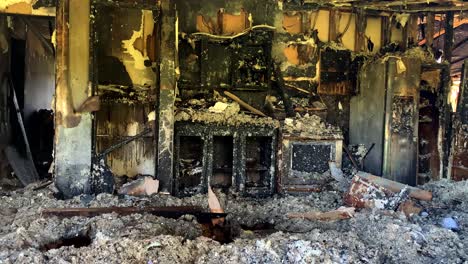 aftermath of a fire in a mobile home