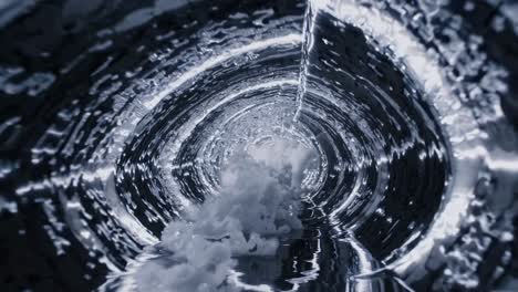 abstract tunnel with ice and fog