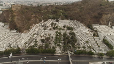 Friedhof-Guayaquil-Stadt-Ecuador-Luftaufnahme-Herauszoomen