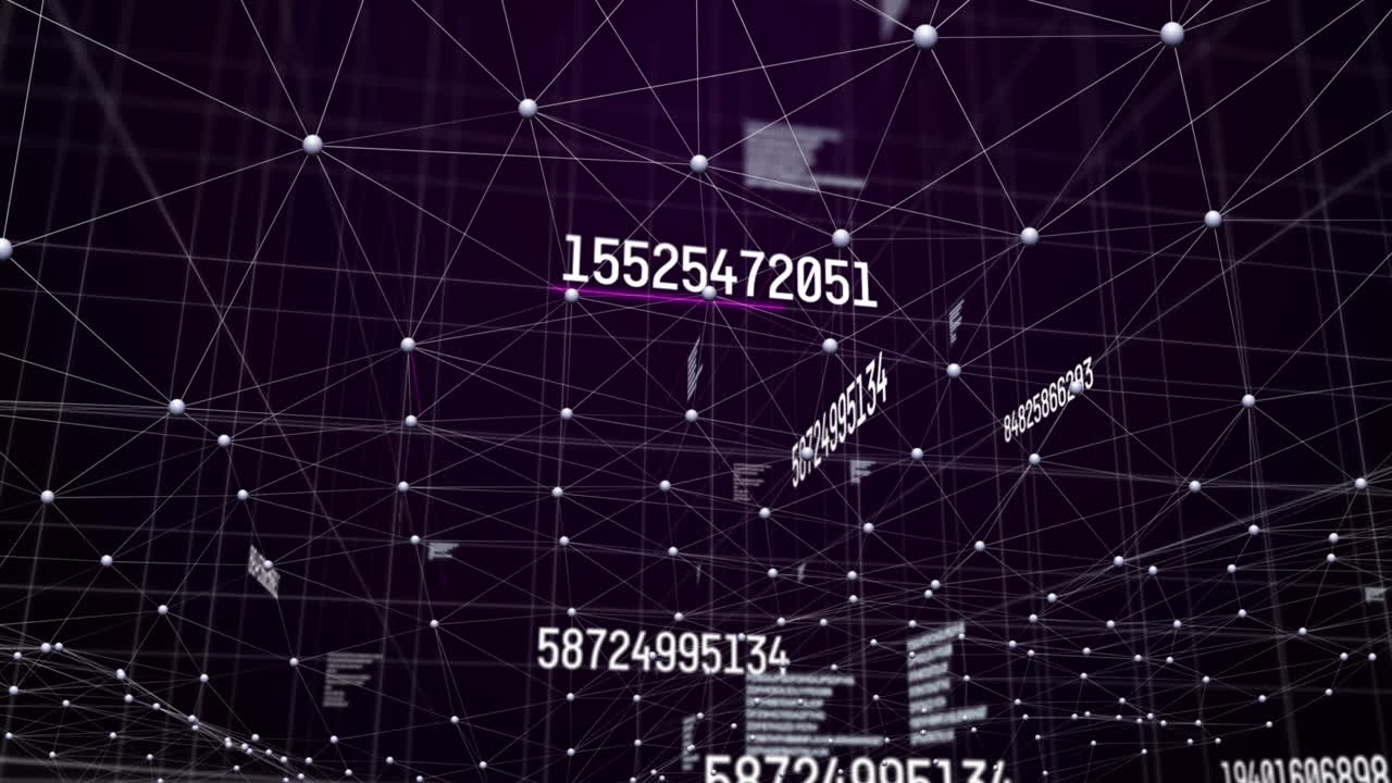 Animation of network of connections over data processing