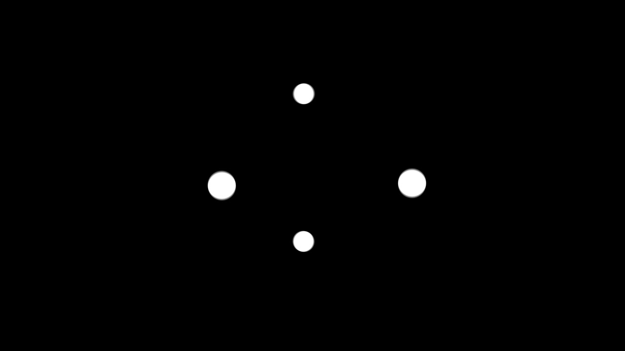 Black screen loading spinner loop white dot sequence simple motion and clean user interface style