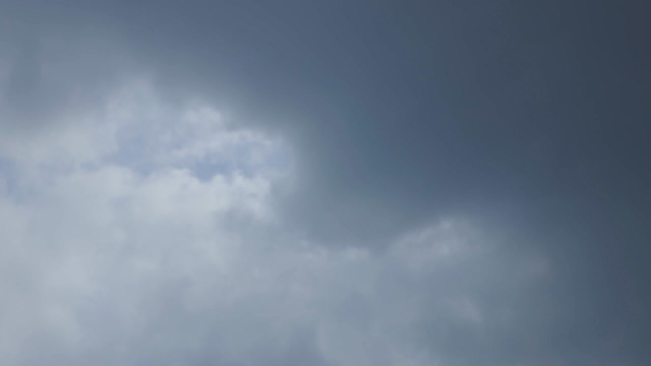View Of Stormy Clouds. Dark Grey Clouds Landscape. - slow wide shot
