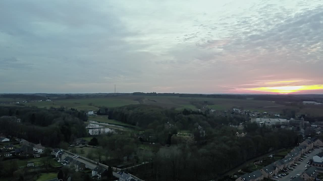 hora dorada desde un dron