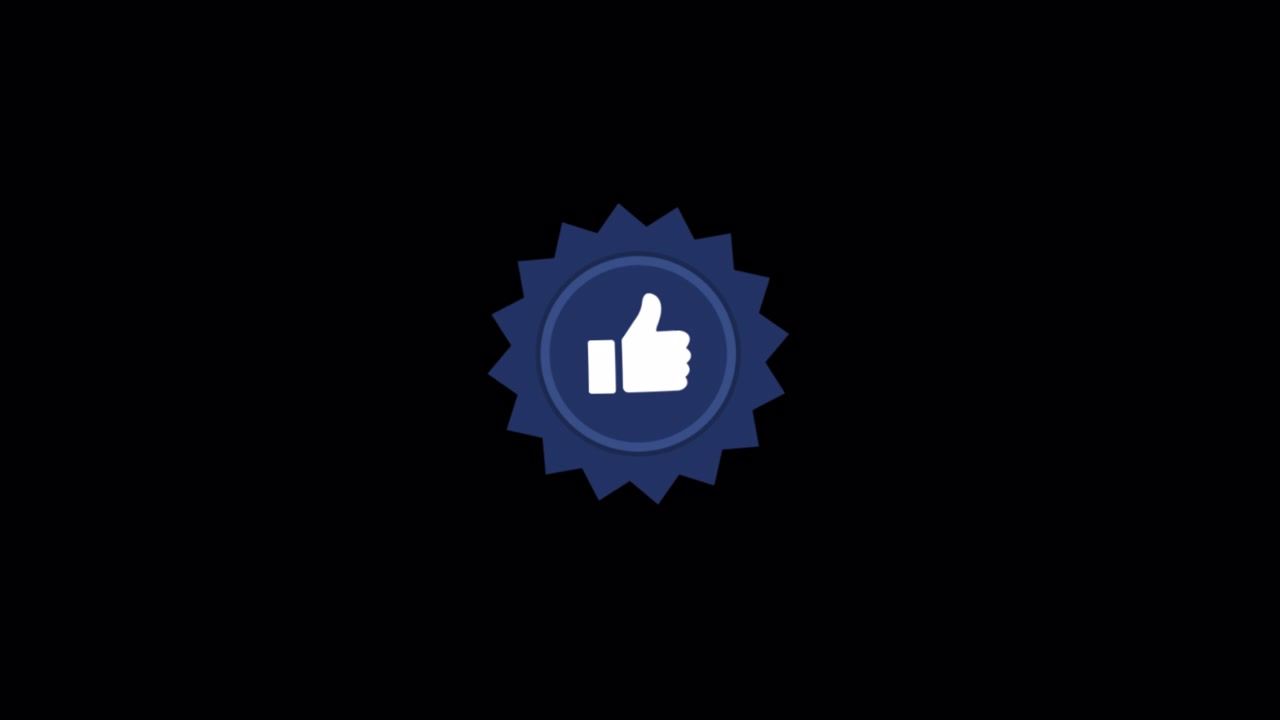 Animated Thumbs Up Icon on Dark Background