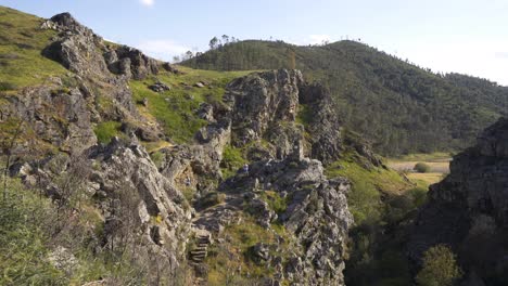 Penedo-Furado-Passadico-walkway-landscape-in-Vila-de-Rei,-Portugal