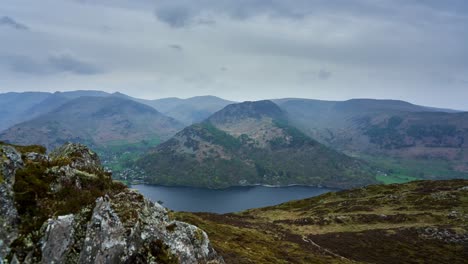 Distrito-De-Los-Lagos-Timelapse-Panorámico-Desde-El-Lugar-Cayó-Con-Vistas-A-Ullswater