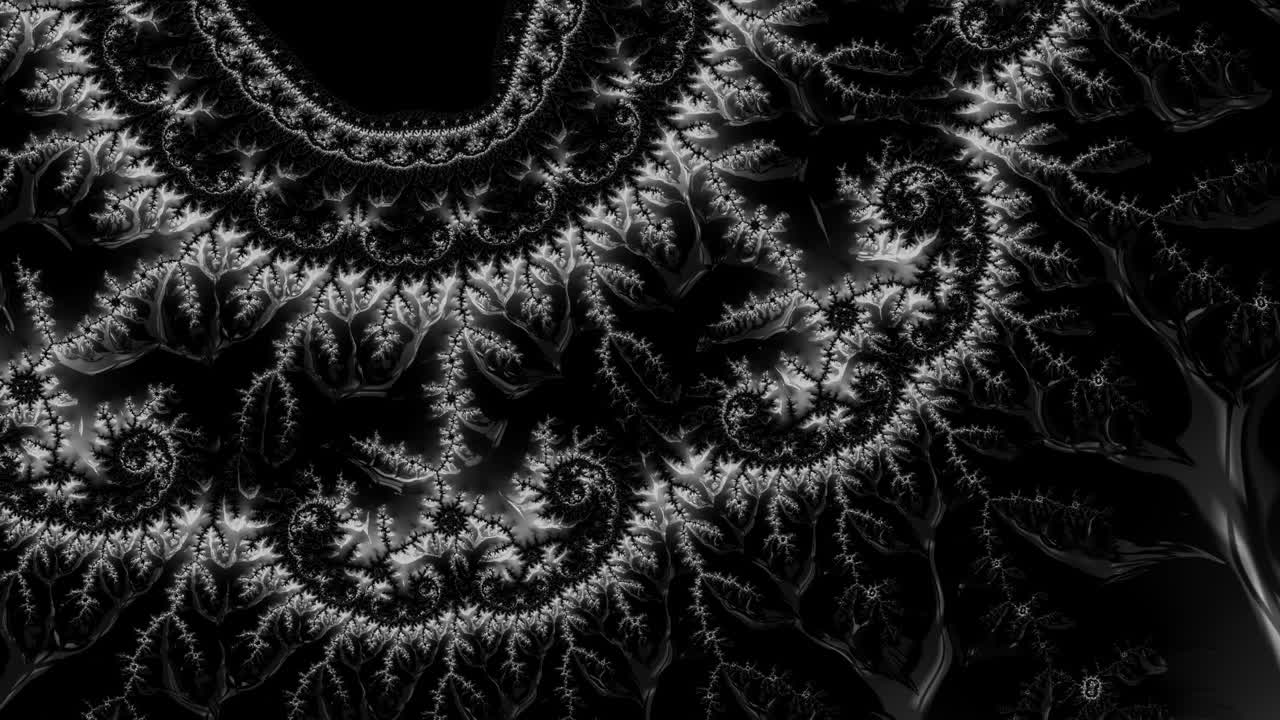 Mandelbrot fractal pattern moving fluid for abstract or psychedelic or trippy and hypnotic backgrounds for computer graphics, djs, live, concerts, night clubs