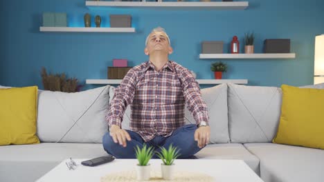 the meditating man.