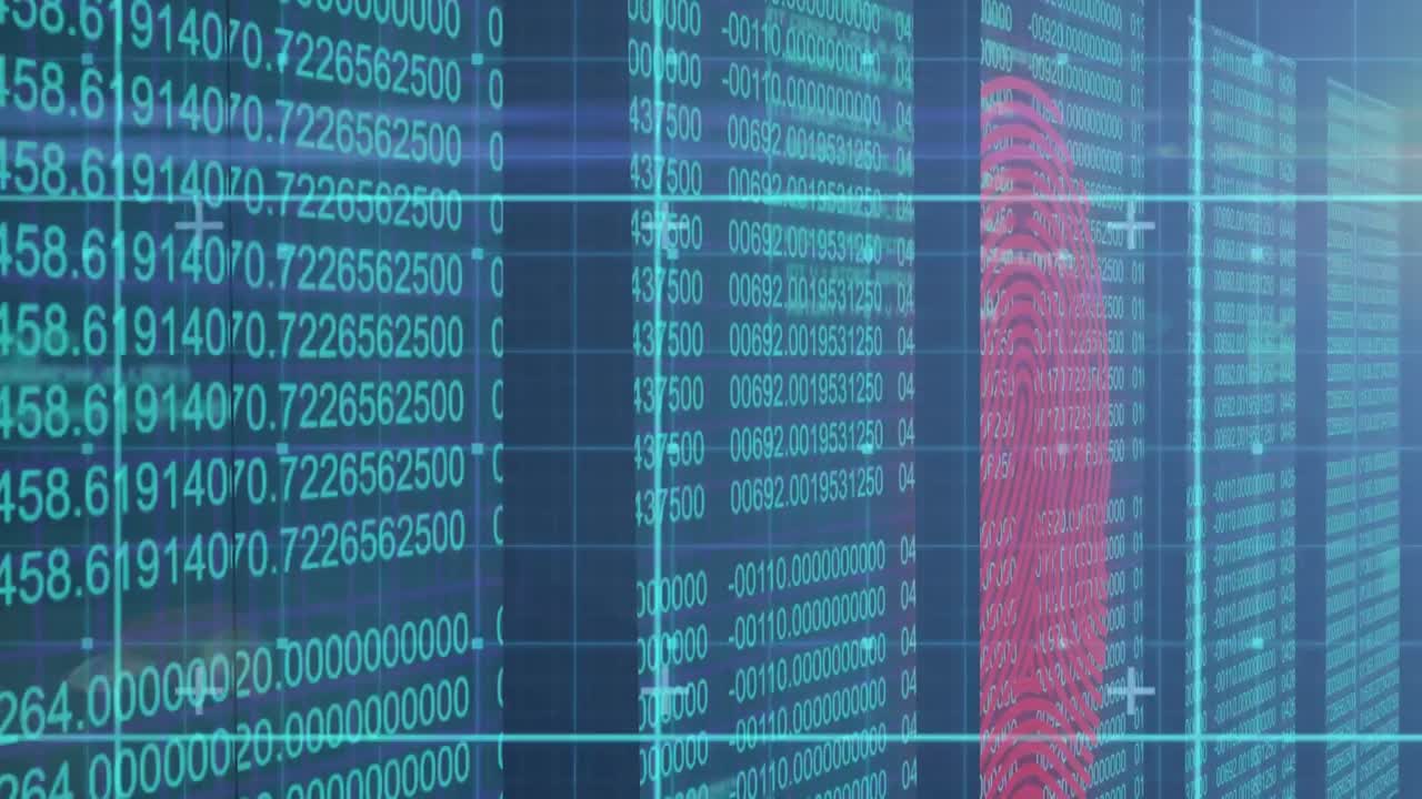 líneas de red que se mueven contra el procesamiento de datos de seguridad cibernética