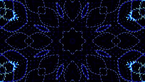 shining bright lines set blue wave motion, colorful, on black background