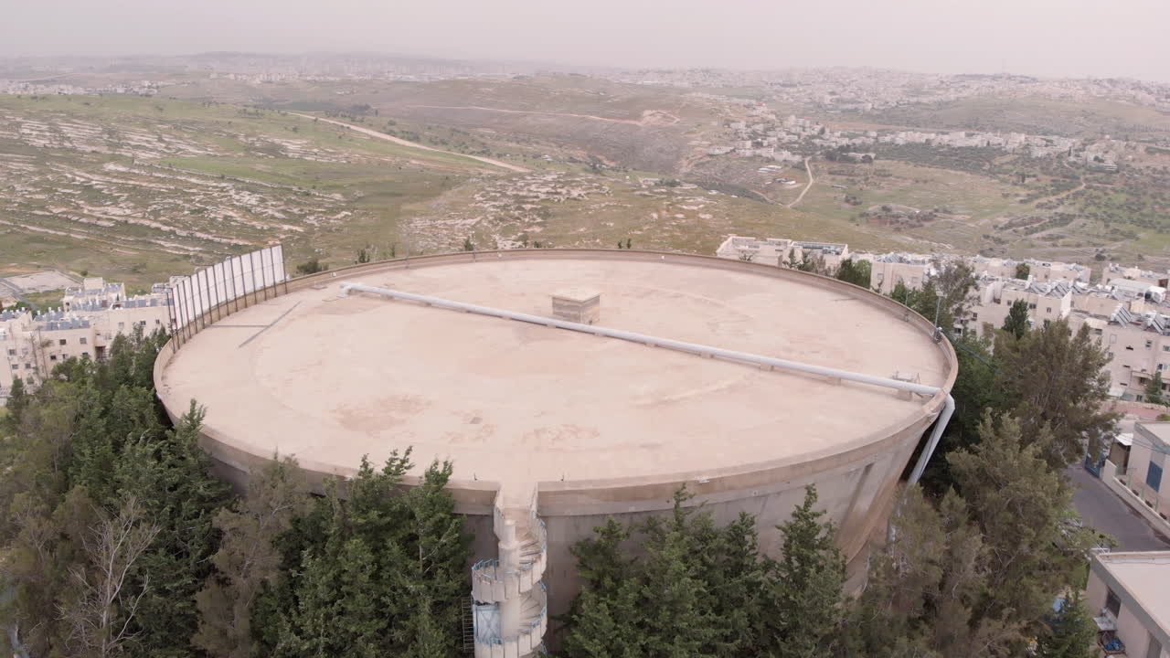 Large Water tank Aerial view