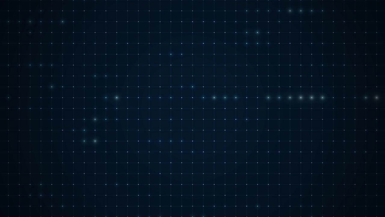 Abstract Digital Grid Background with Flickering Light Points