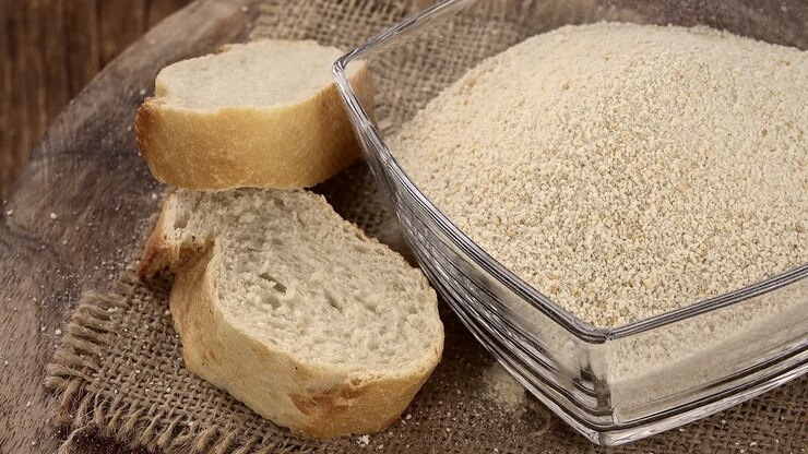 Fresh made rotating Breadcrumbs (seamless loopable)
