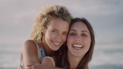 portrait-of-beautiful-women-couple-girlfriend-surprise-hugging-partner-showing-affection-enjoying-embracing-on-warm-sunny-beach