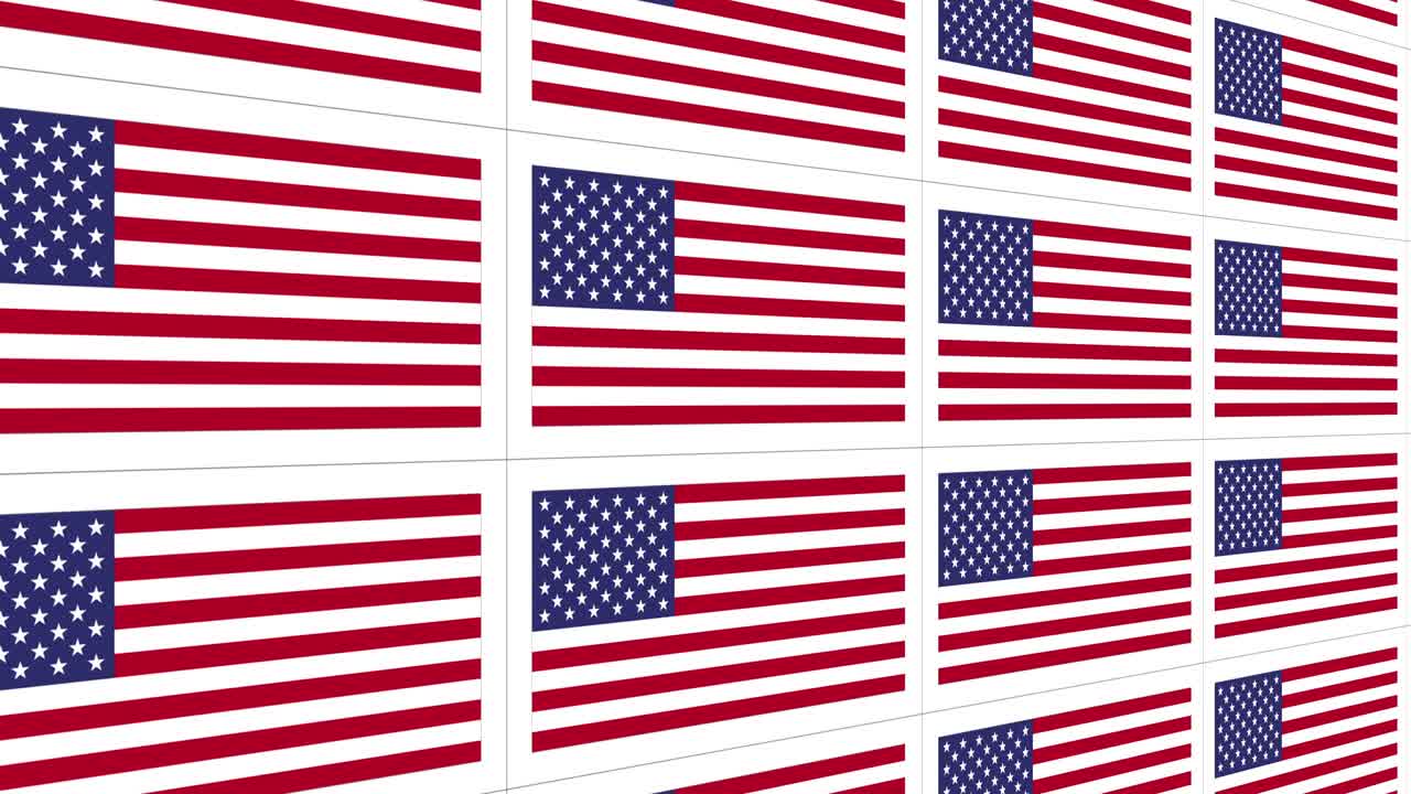 postales con la bandera nacional de los estados unidos en bucle