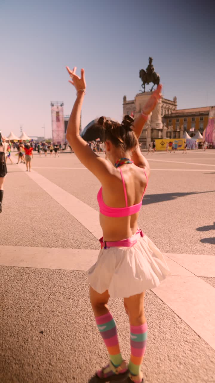 LGBTQ+ Pride Celebration in a City Square