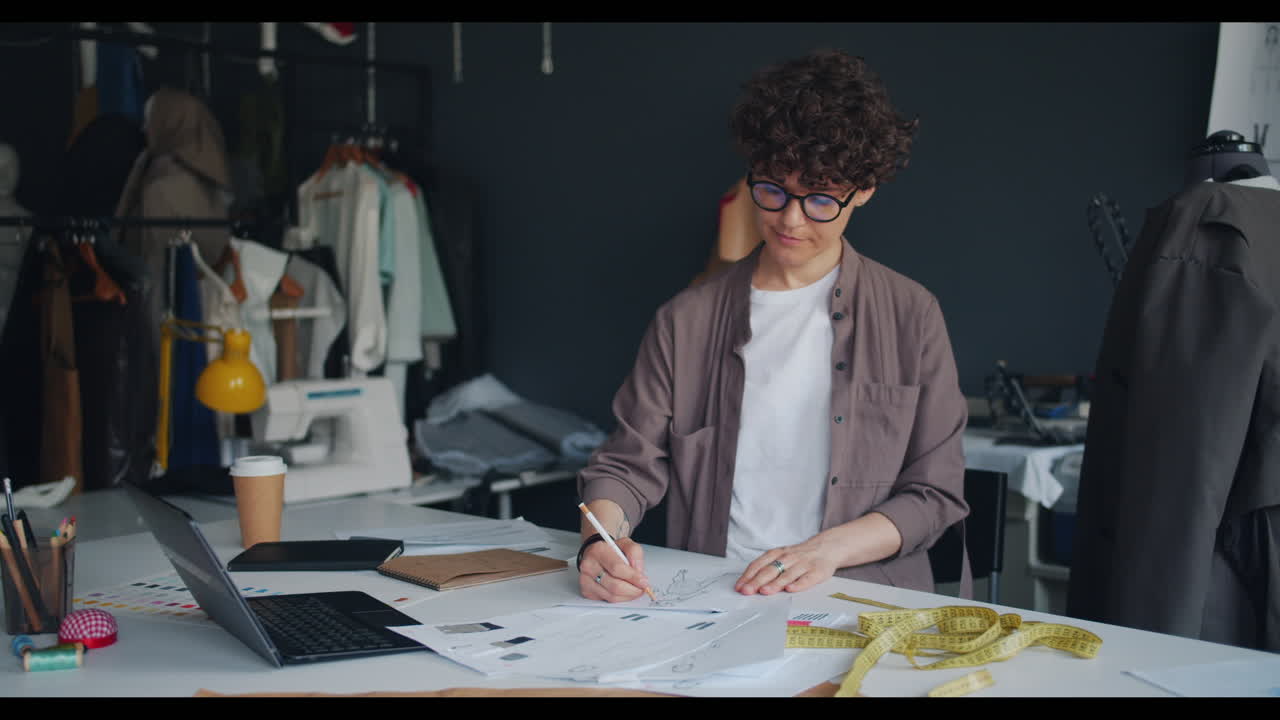 diseñador de moda en el trabajo