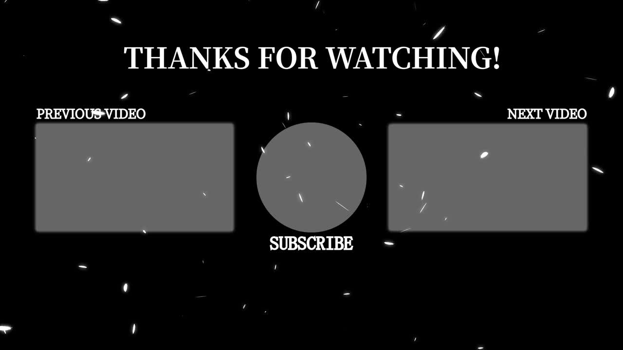 털 떨어지는 입자 끝 카드 끝 화면 모션 그래픽