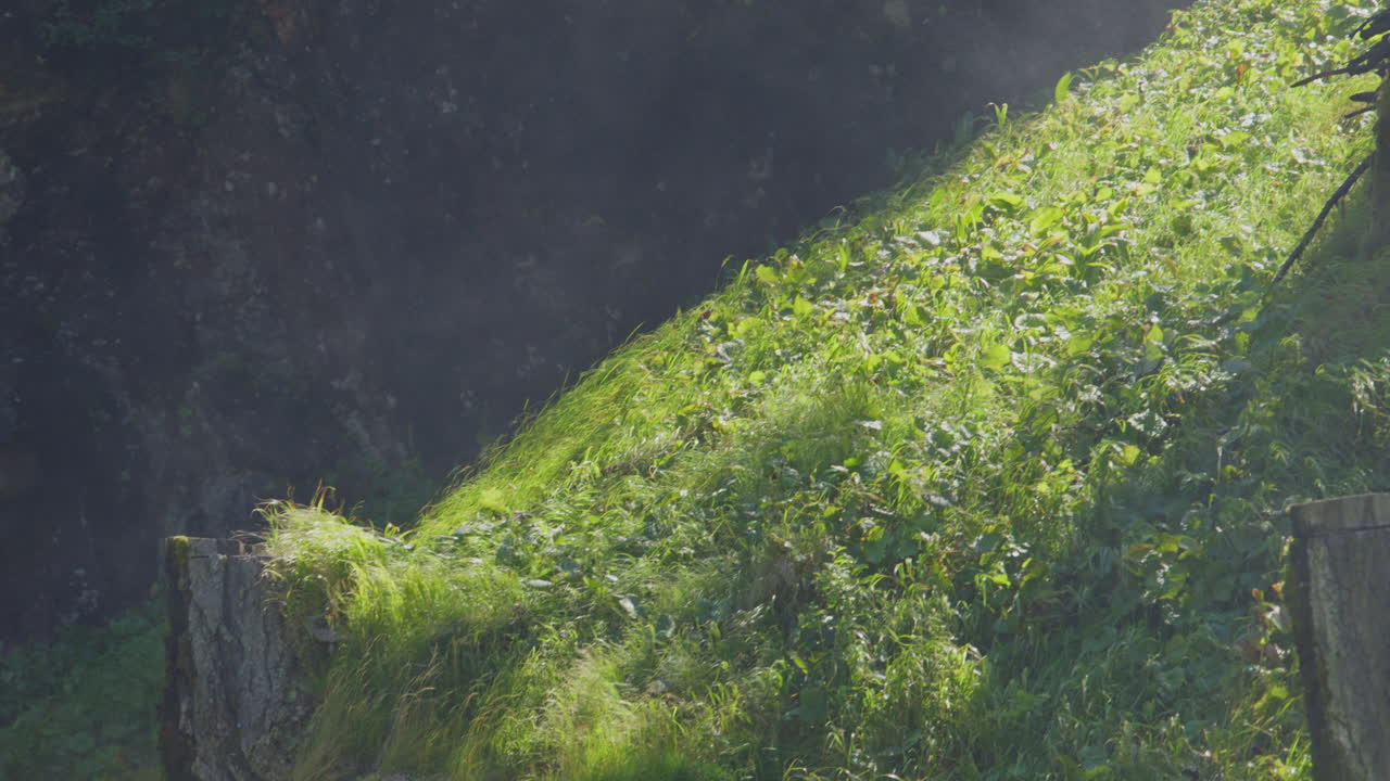 Two hikers explore Saas-Fee, Saas-Balen, and the Saas-Almagell dam, passing waterfalls, marmots, and alpine peaks in a breathtaking high-mountain landscape.